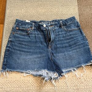 American Eagle Outfitters Distressed Blue Denim Shorts